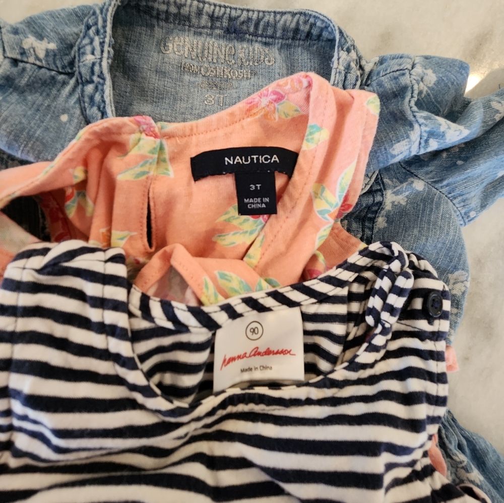 Hanna Andersson Nautica Oshkosh  Spring /Summer Dress Bundle Size 3T - Picture 11 of 11